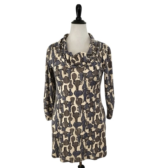 EFFIES HEART Art to Wear Julliard TOP M Knit Tunic Cowl Artsy Novelty Lagenlook - Picture 4 of 15